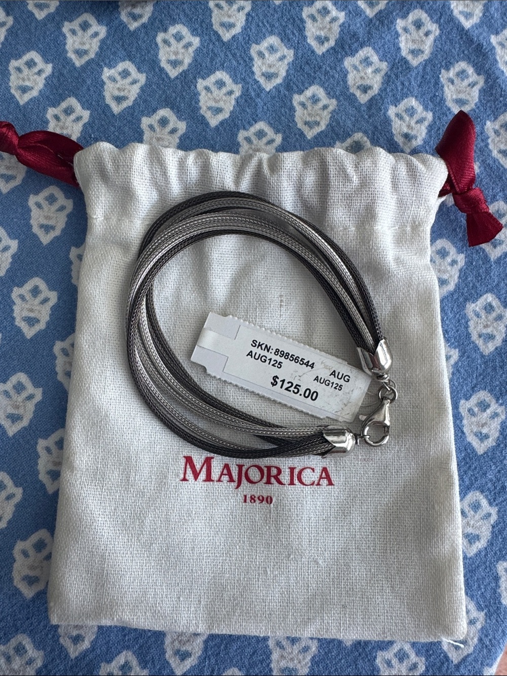 Majorica Silver-Tone Multi-Strand Bracelet